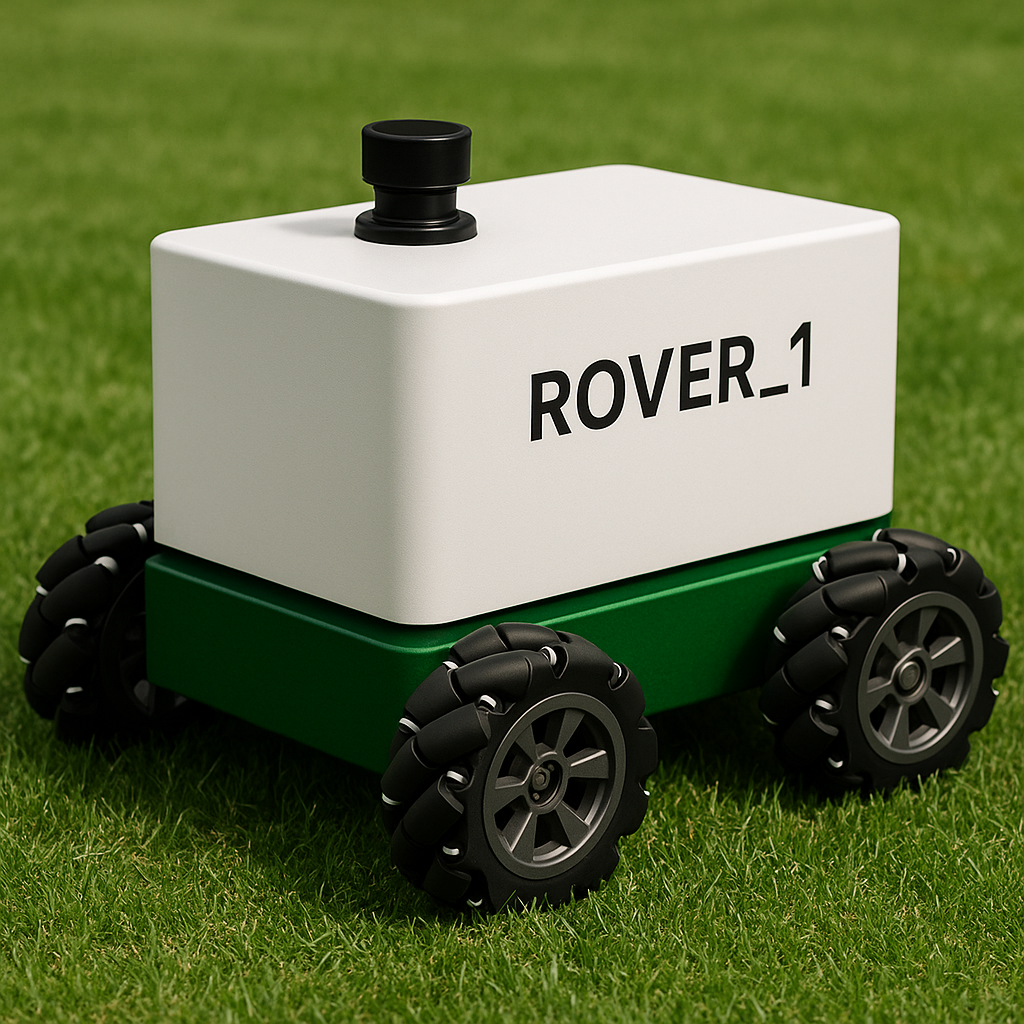 Rover_1 autonomous rover on grass